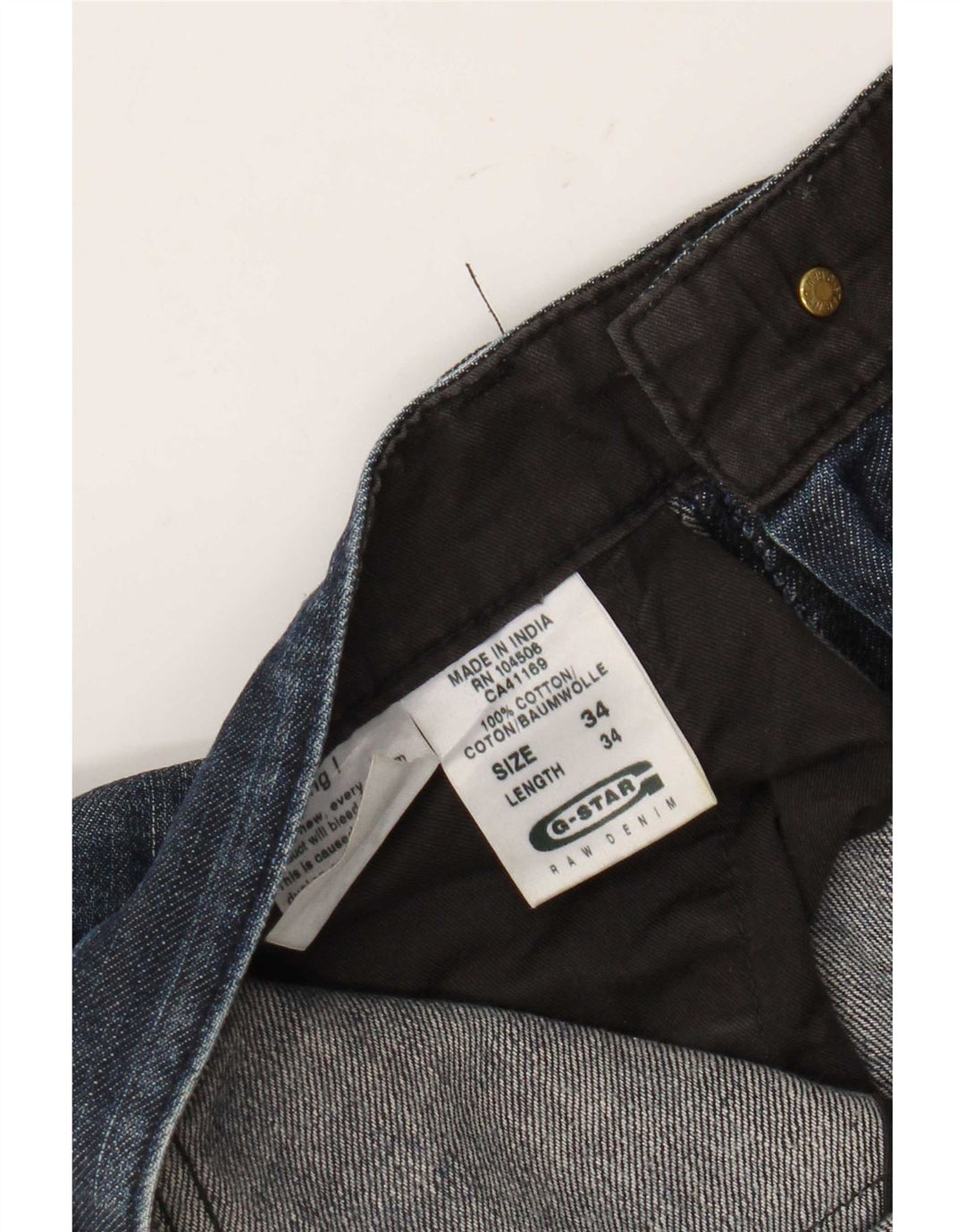 G-Star Herren Straight Jeans W34 L29 Marineblau Baumwolle