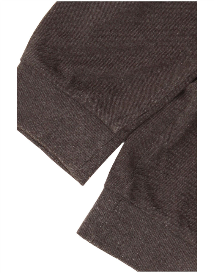 Fila Herren Langarm-Poloshirt 2XL Grau Baumwolle