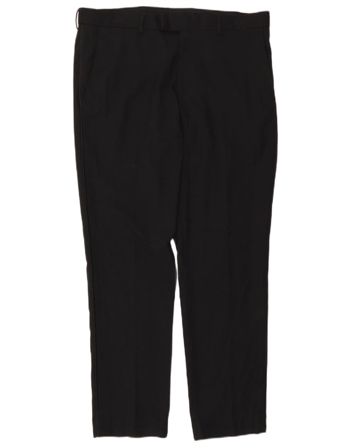 Marks & Spencer Slim-Anzughose für Herren, W34, L29, Schwarz, Polyester