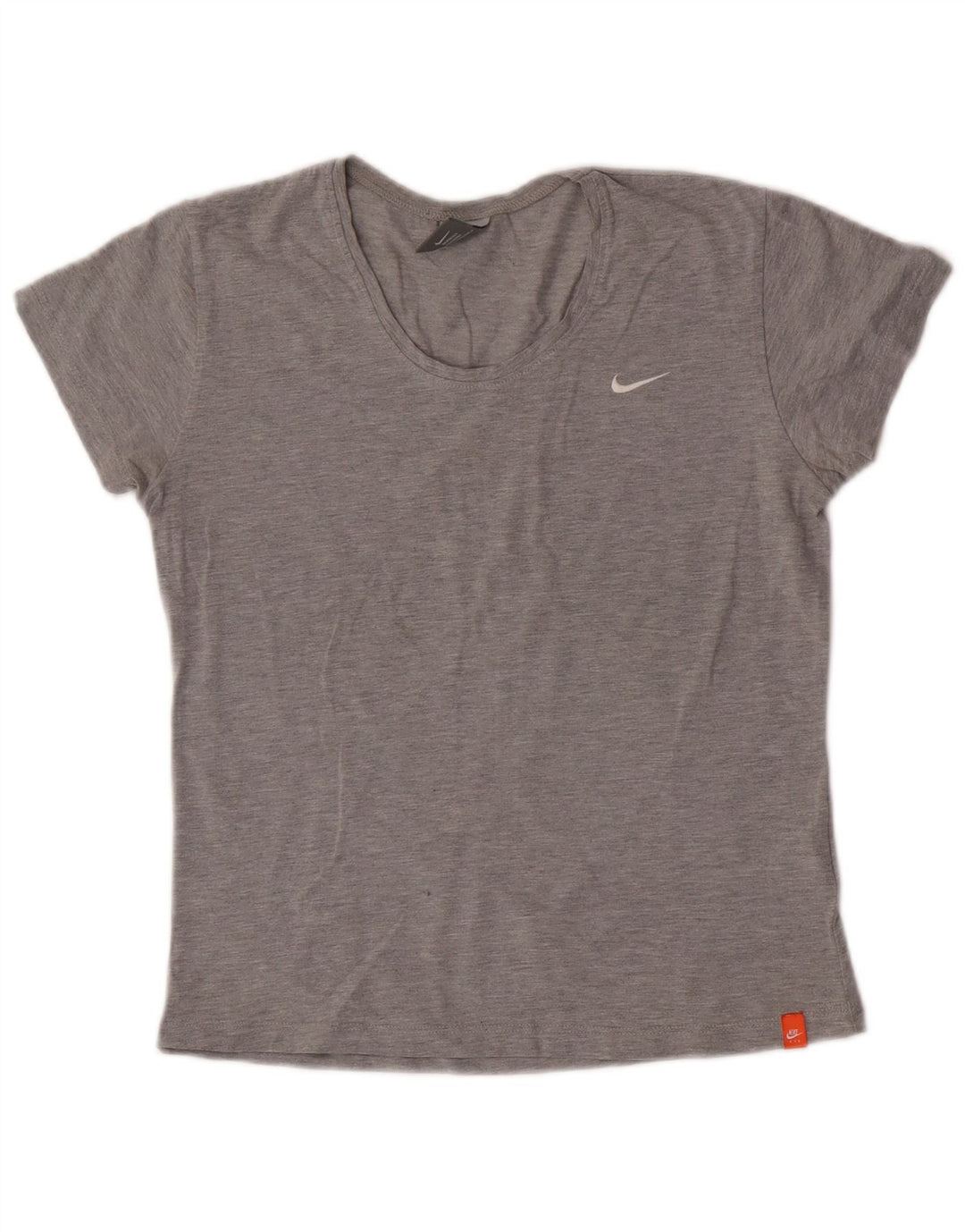 Nike Damen T-Shirt Top UK 10/12 mittelgraue Baumwolle