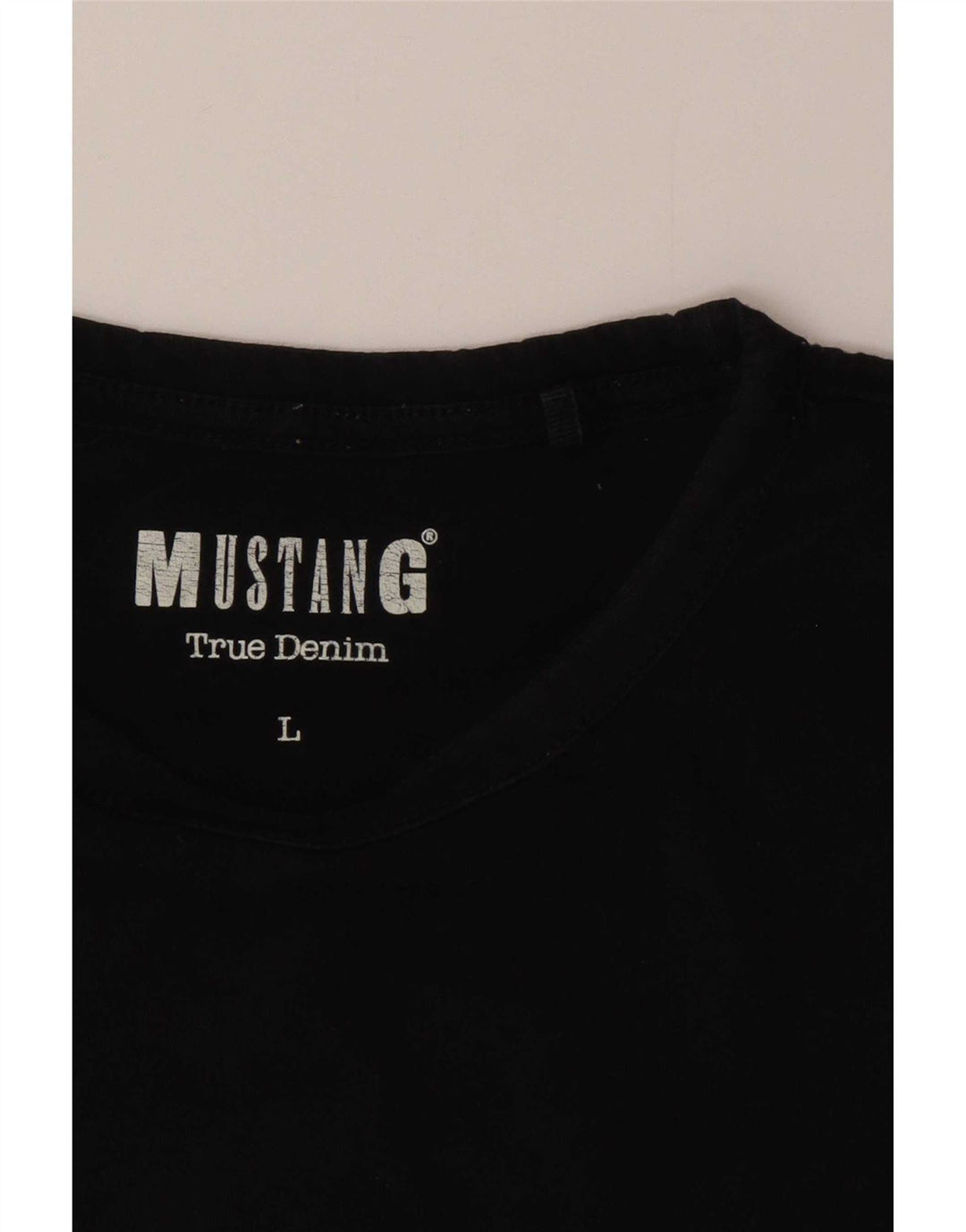Mustang Herren T-Shirt Top Large Schwarz