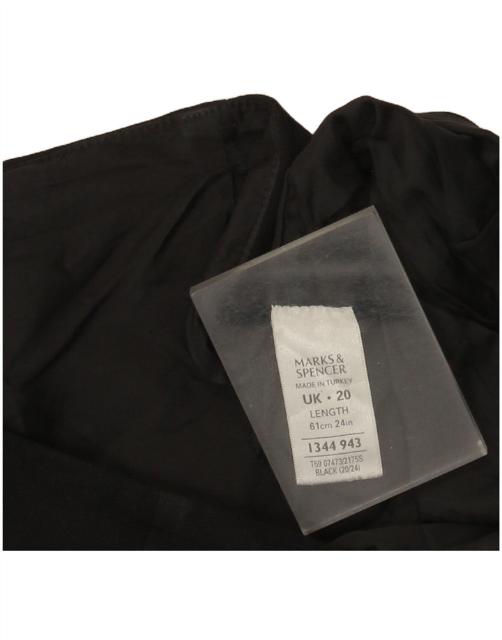 Marks & Spencer Damen Mini-Bleistiftrock UK 20 2XL W40 Schwarz Polyester