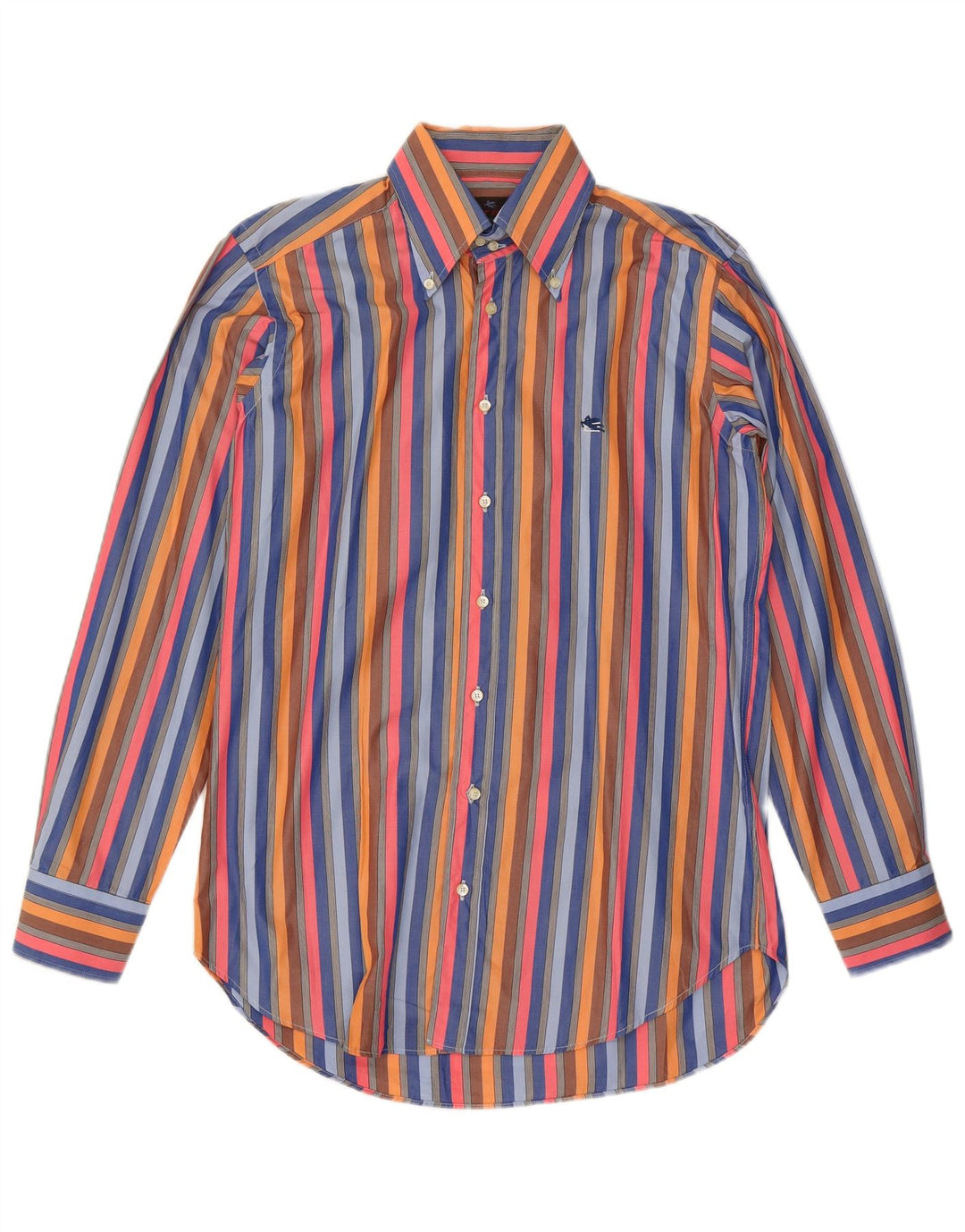 ETRO Mens Milano Shirt Large Multicoloured Striped