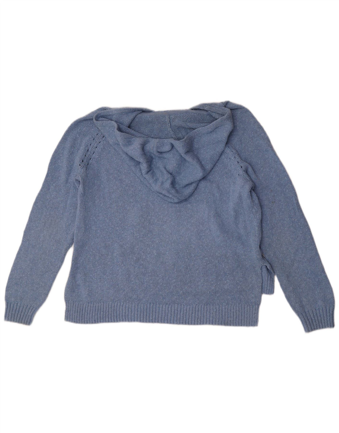Fat Face Damen-Pullover mit Kapuze, UK 14, mittelblaue Baumwolle