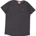 TOMMY HILFIGER Mens T-Shirt Top Medium Navy Blue Flecked Cotton