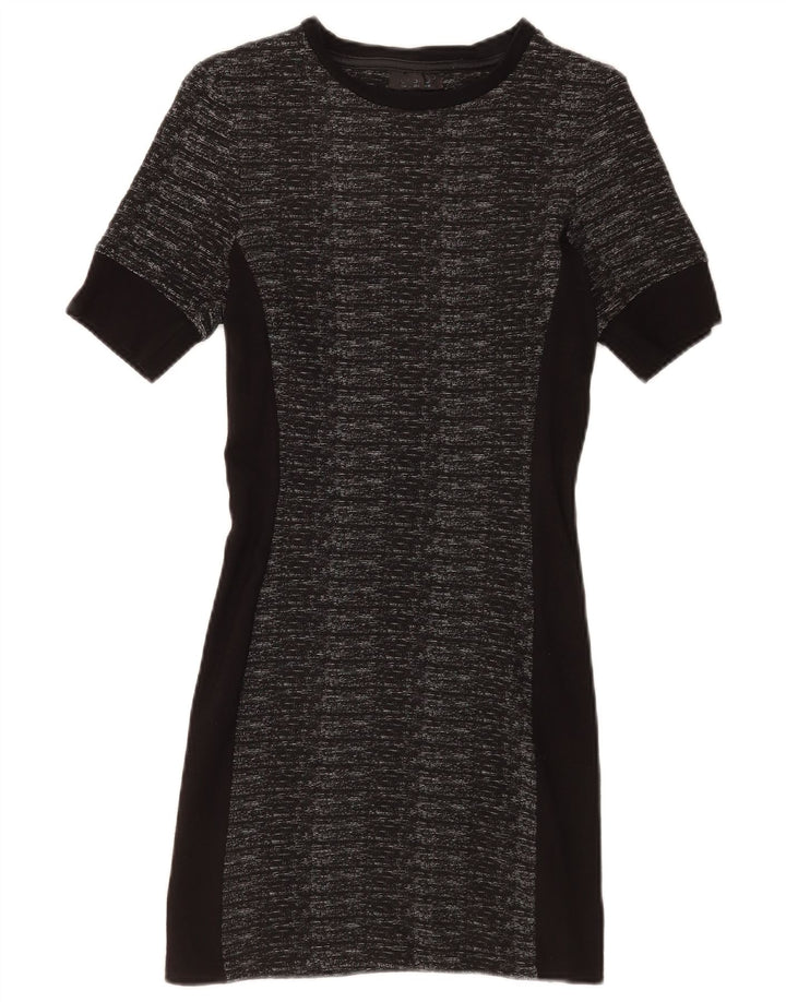 Topshop Damen, figurbetontes Kleid, Größe S, Schwarz, geometrisch, Polyester