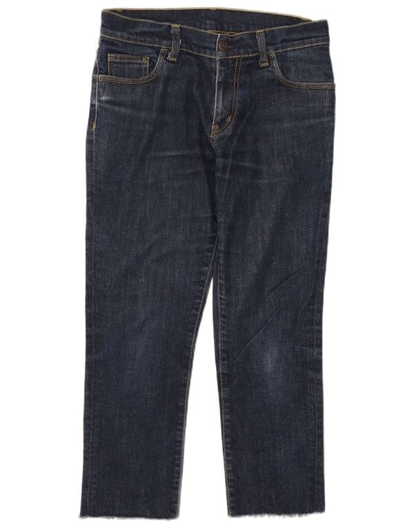 Carhartt Damen-Crop-Jeans W30 L22 Marineblaue Baumwolle