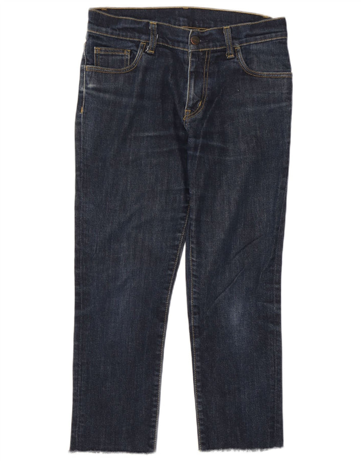 Carhartt Damen-Crop-Jeans W30 L22 Marineblaue Baumwolle