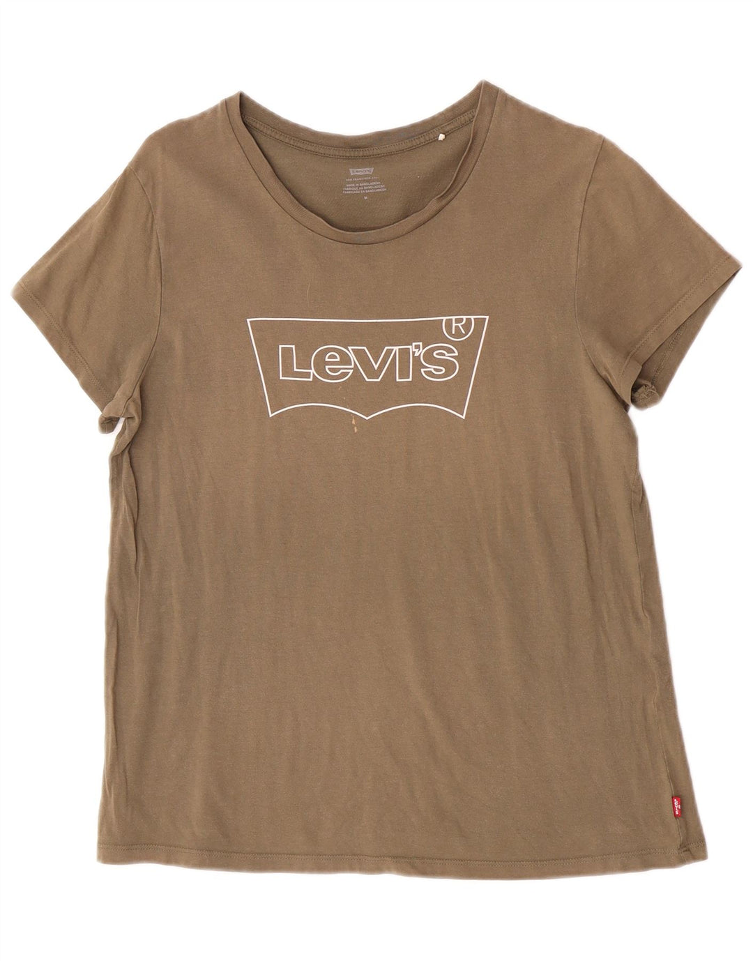 Levi's Damen Grafik-T-Shirt-Oberteil UK 14 Medium Khaki