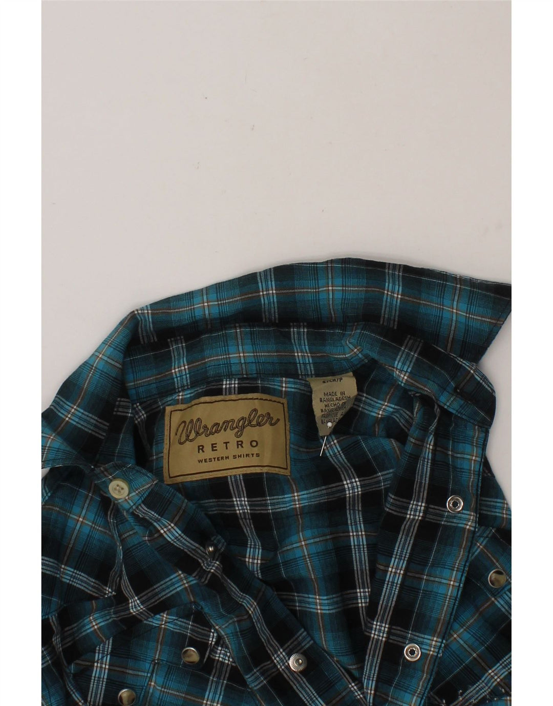 WRANGLER Boys Retro Short Sleeve Shirt 3-4 Years Small  Black Check Cotton Vintage Wrangler and Second-Hand Wrangler from Messina Hembry 