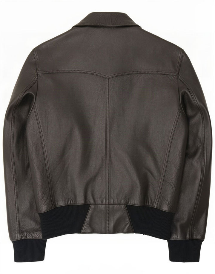 Vintage Herren Lederjacke IT 52 XL Schwarz
