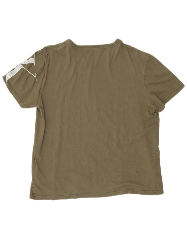 CALVIN KLEIN JEANS Herren T-Shirt mit Grafik, groß, Khaki, Baumwolle