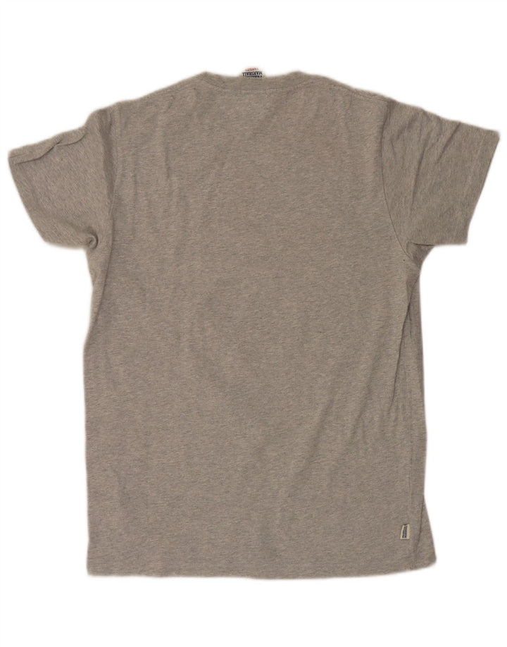 Franklin Marshall Herren-T-Shirt mit Grafik, mittelgraue Baumwolle