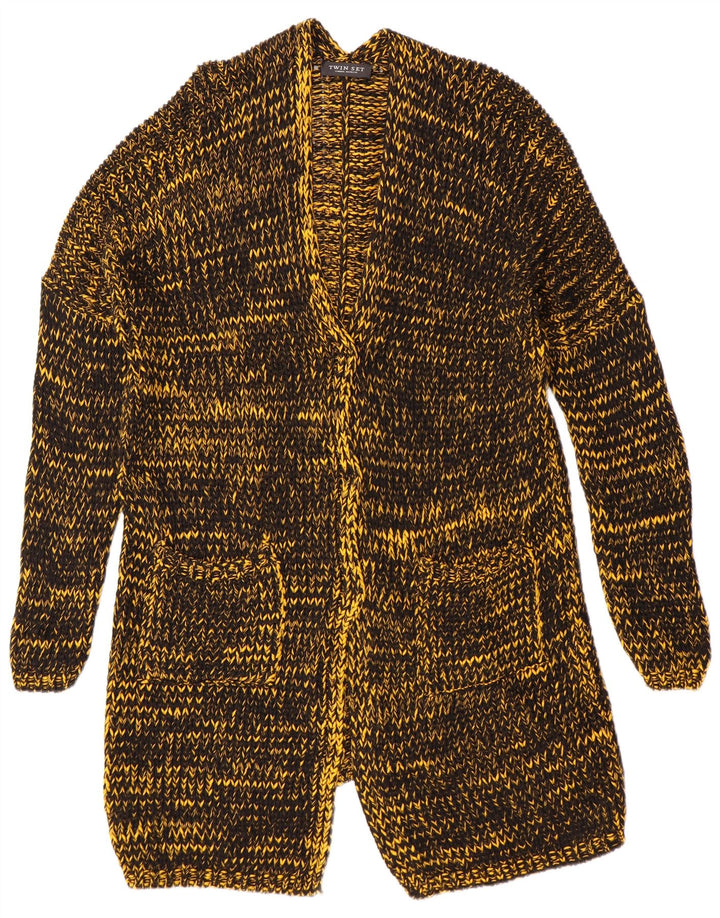 Twinset Damen-Strickjacke in Übergröße, Gr. 10, Größe S, Gelb, Polyamid