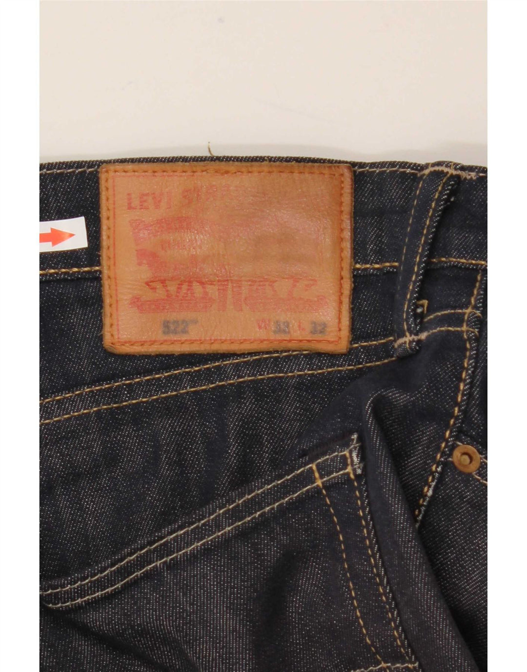 Levi's Herren 522 Straight Jeans W32 L32 Marineblaue Baumwolle