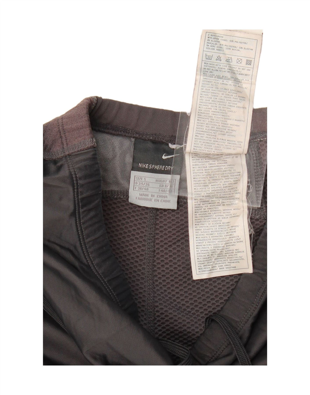 NIKE Womens Tracksuit Trousers UK 8/10 Small  Grey Colourblock Polyester Vintage Nike and Second-Hand Nike from Messina Hembry 