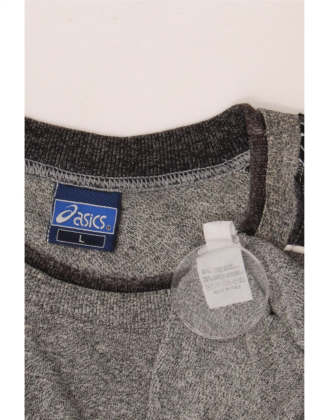 ASICS Herren Grafik-T-Shirt-Oberteil, groß, graue Farbblock-Baumwolle