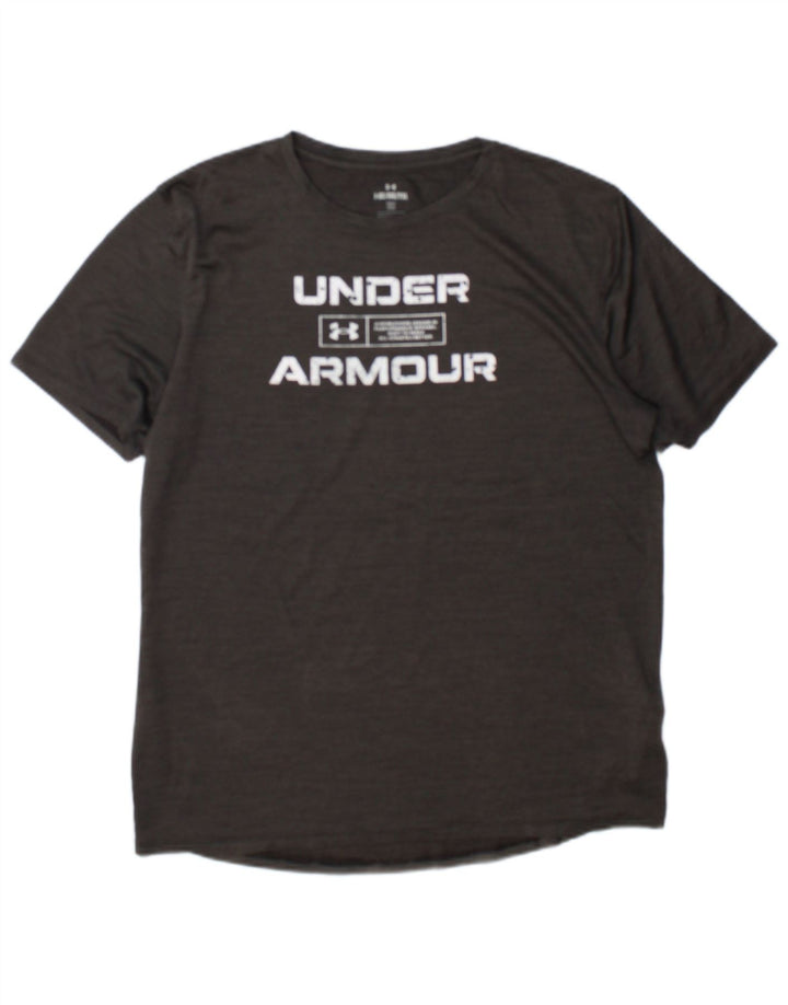 Under Armour Jungen-T-Shirt mit Grafik, 13–14 Jahre, XL, grau geflecktes Polyester