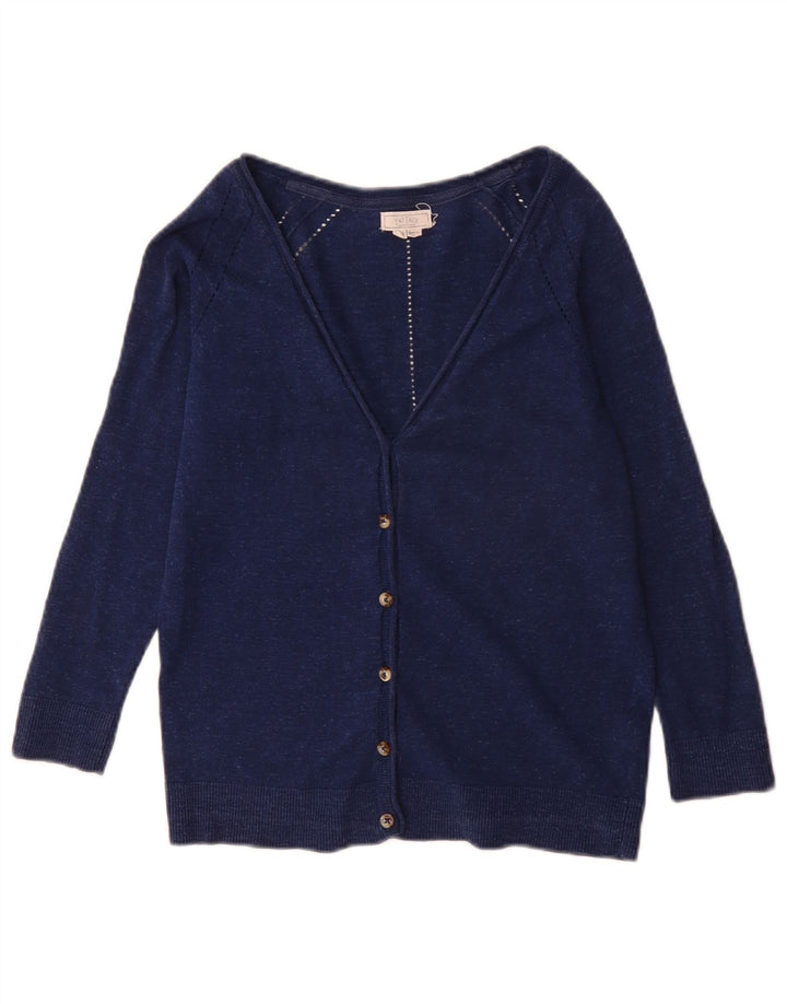 Fat Face Damen-Strickjacke, Größe S, Blau