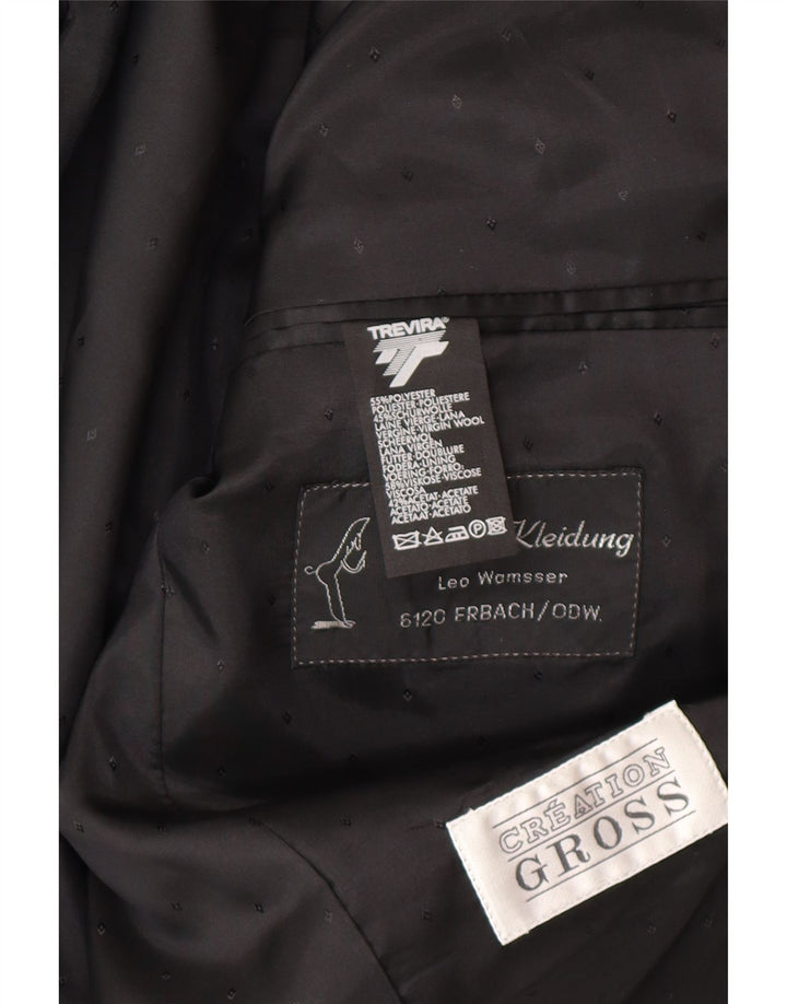 TREVIRA Herren-Blazer mit 1 Knopf, UK 38, Mittelrot, klassisch, mit Blumenmuster