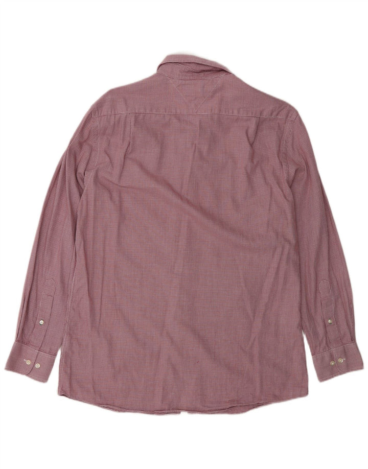 Tommy Hilfiger Herren-Slim-Fit-Hemd, Größe 15 1/2, mittelrot kariert
