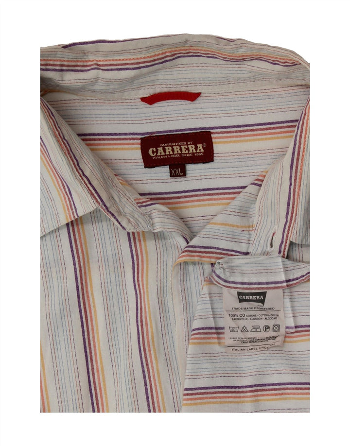 CARRERA Mens Shirt 2XL Multicoloured Pinstripe Cotton Vintage Carrera and Second-Hand Carrera from Messina Hembry 