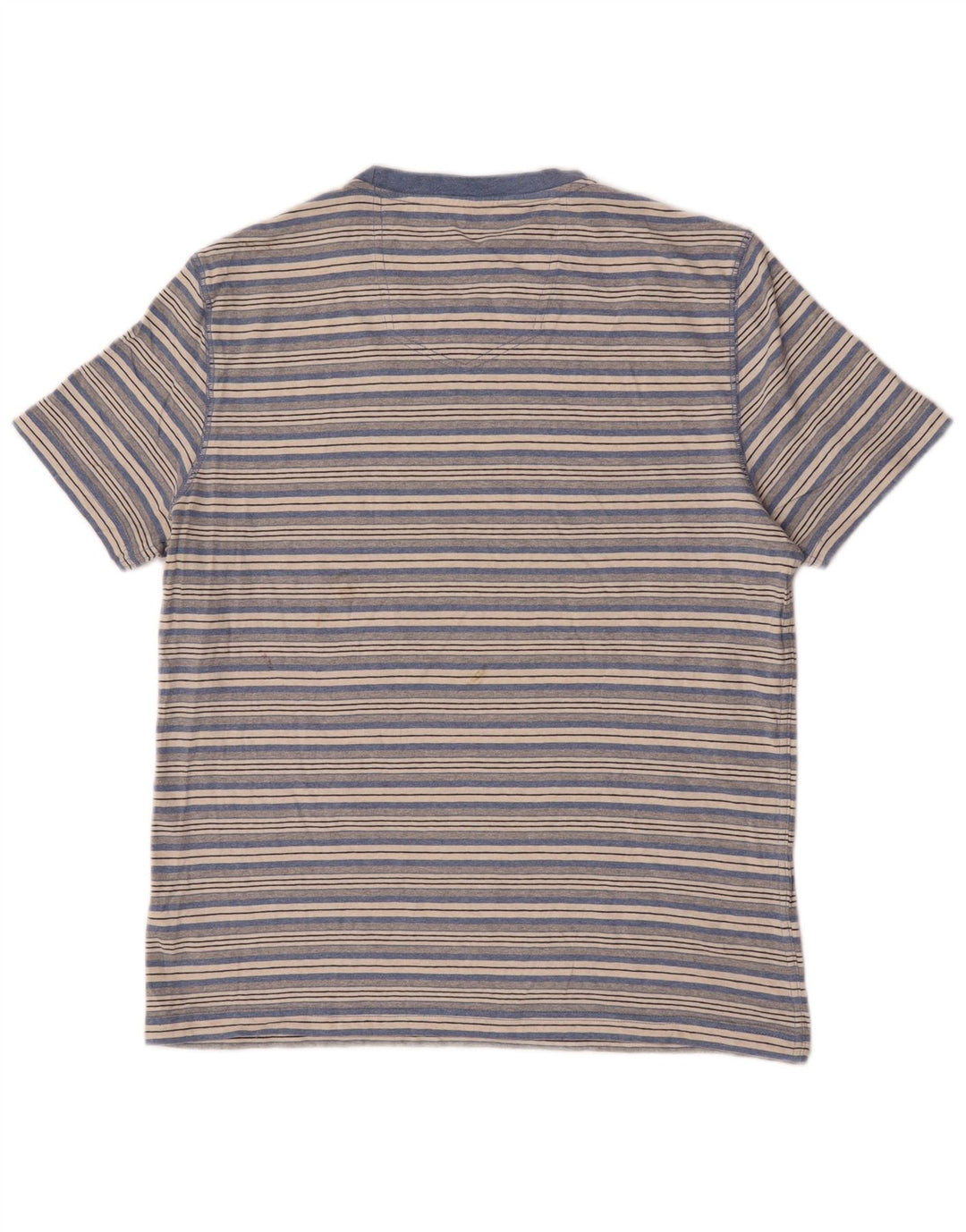 Fat Face Herren-T-Shirt, groß, blau gestreift, Baumwolle