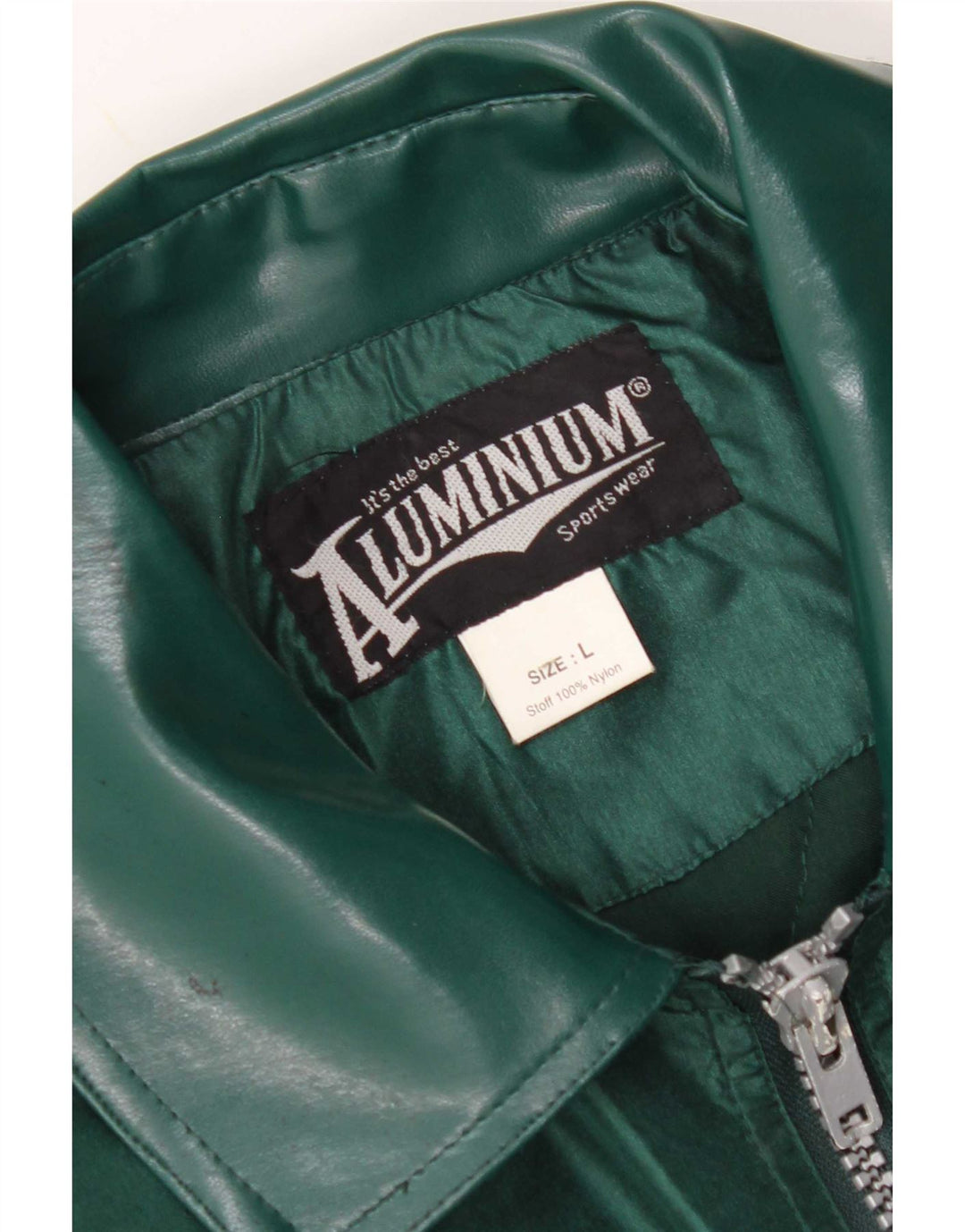 Vintage Herren Bomberjacke UK 40 Großes grünes Nylon