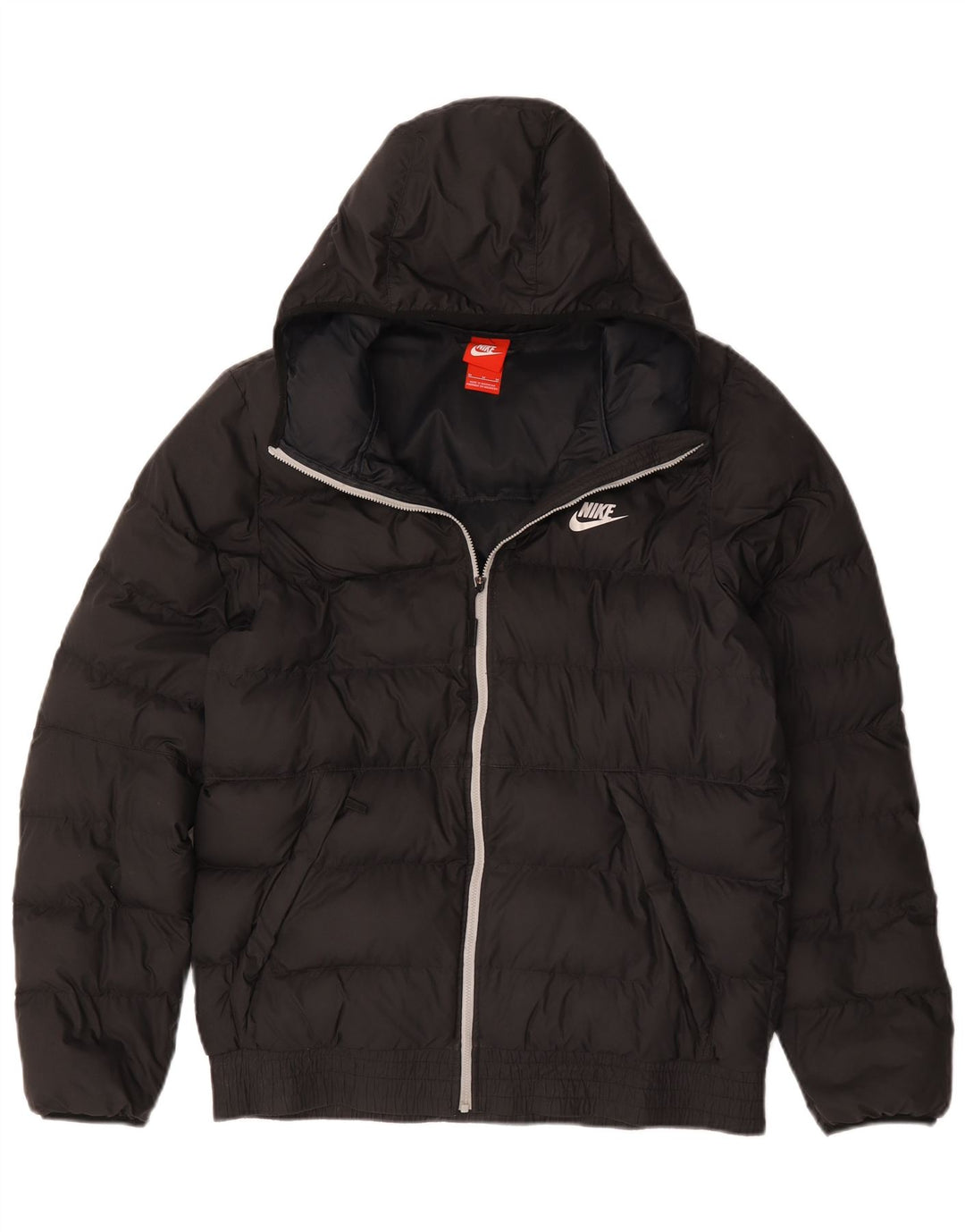 Nike Herren-Jacke mit Kapuze, gepolstert, Größe 38, Schwarz