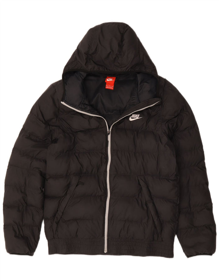 Nike Herren-Jacke mit Kapuze, gepolstert, Größe 38, Schwarz