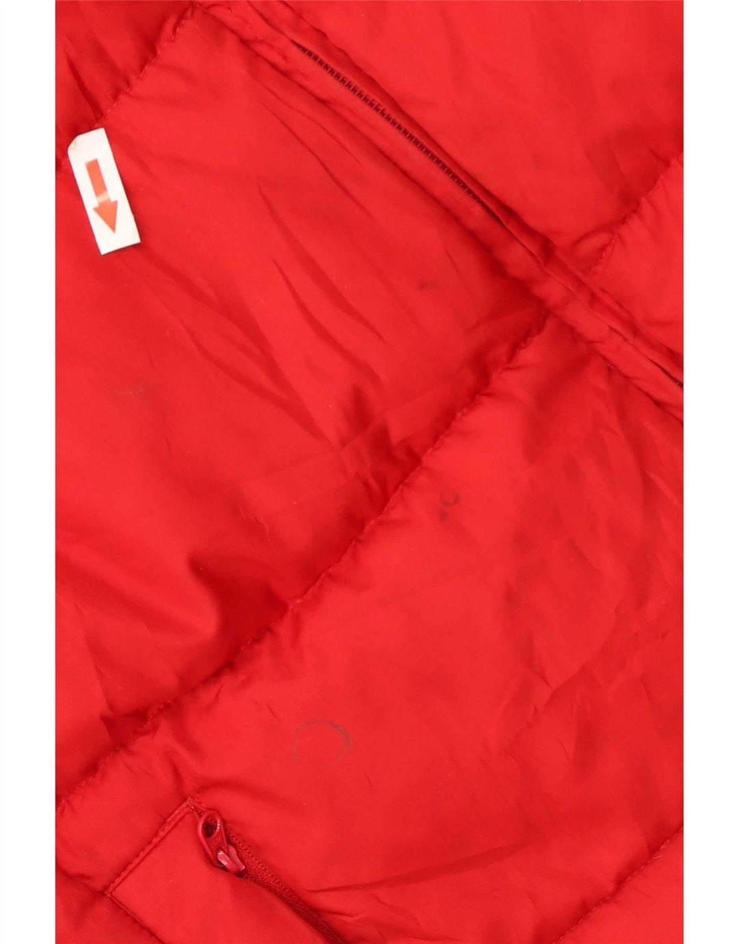 Nike Wattierte Jacke mit Kapuze für Jungen, 7–8 Jahre, XL, rotes Farbblock-Polyester