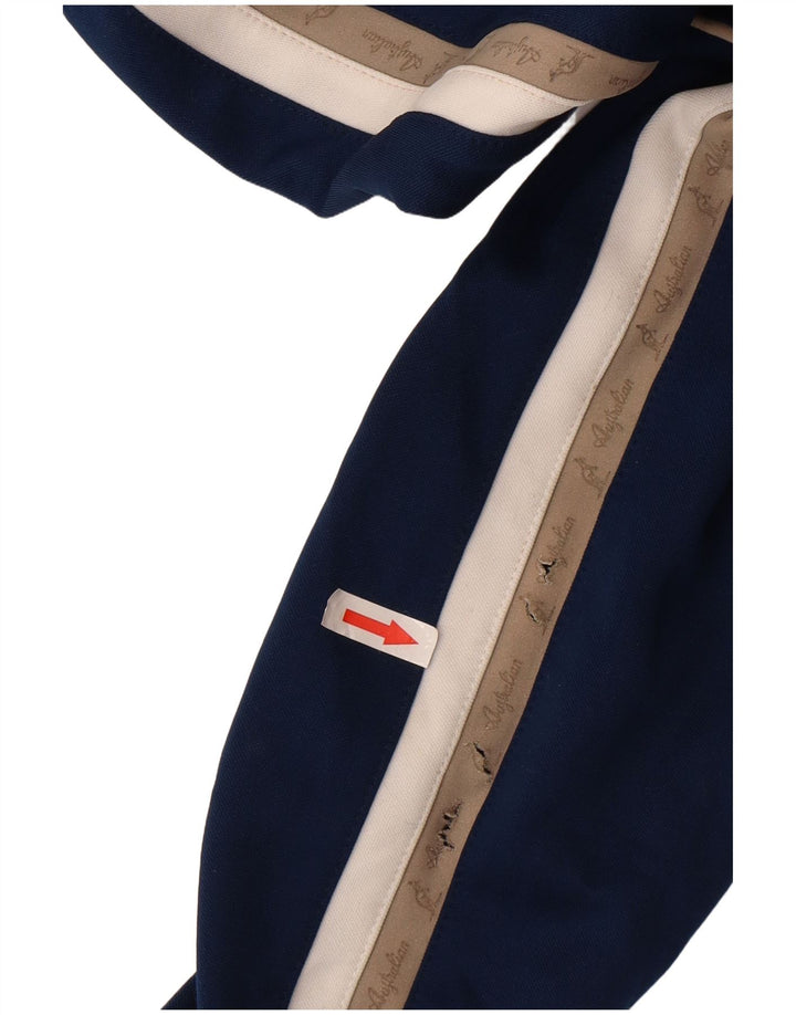 AUSTRALIAN L'ALPINA Herren-Trainingsanzug-Oberteiljacke IT 46 Small Blaues Polyester