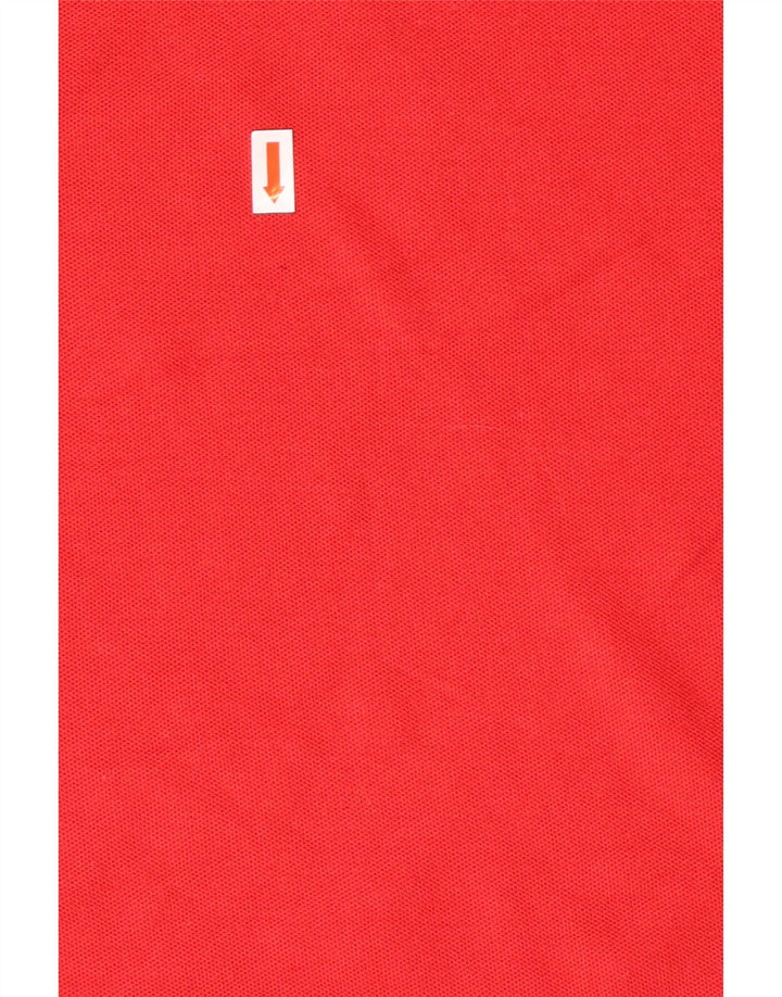Izod Herren-Langarm-Poloshirt aus mittelrotem Polyester
