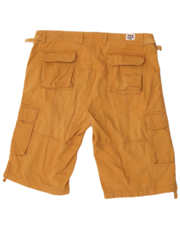 Fila Herren Cargoshorts W40 XL Gelbe Baumwolle