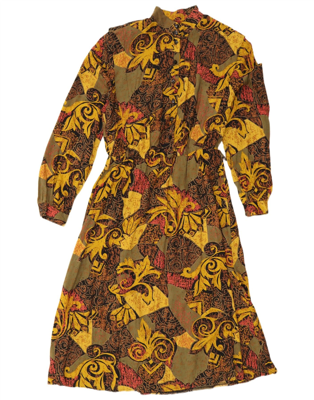 Vintage Damen Maxikleid UK 16 Großes mehrfarbiges Paisley