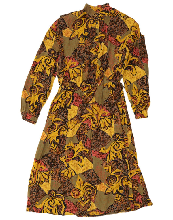 Vintage Damen Maxikleid UK 16 Großes mehrfarbiges Paisley