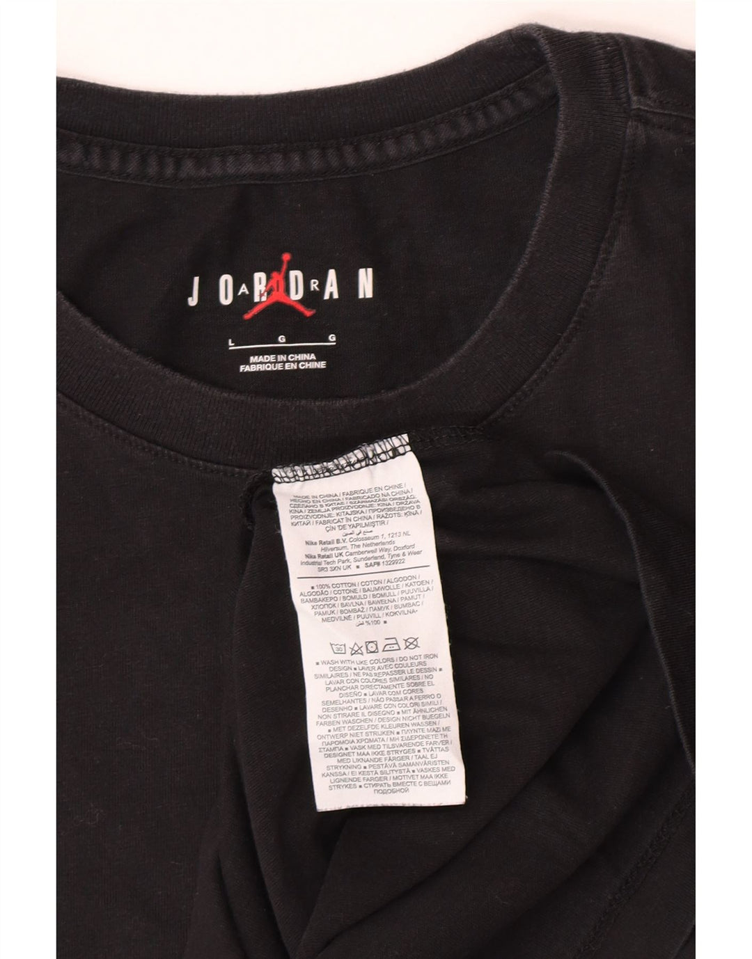 Jordan Herren-T-Shirt mit Grafik, groß, aus schwarzer Baumwolle