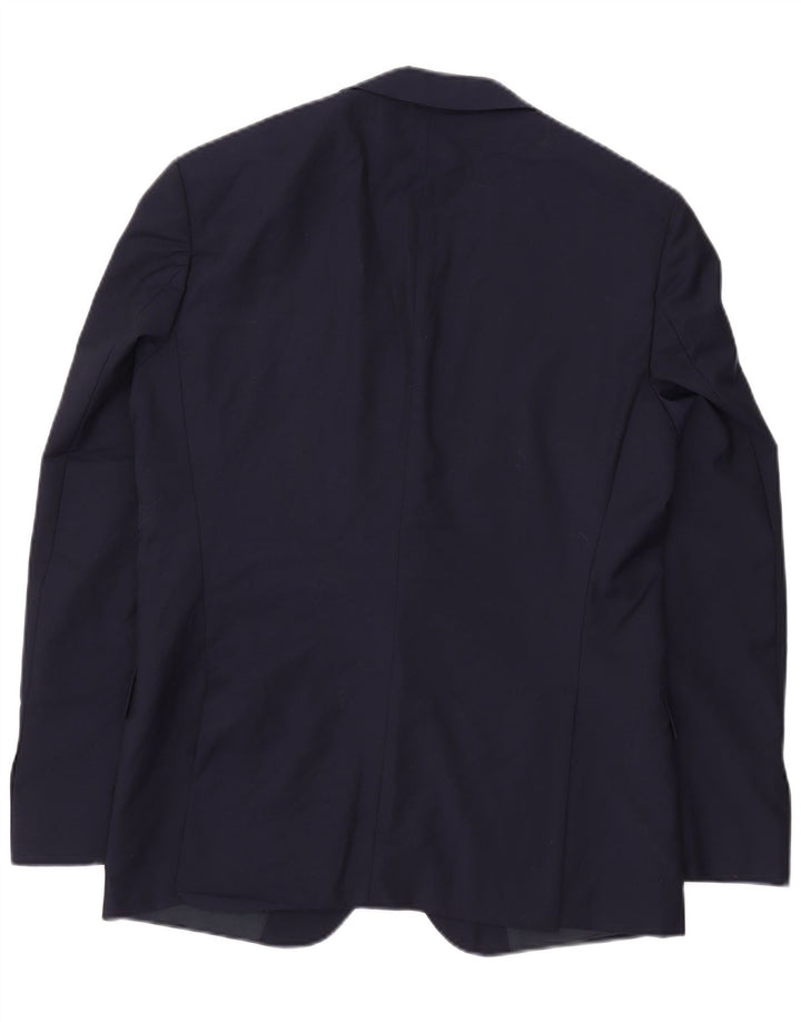 Hugo Boss Herren-Blazer mit 2 Knöpfen, EU 50, große marineblaue Wolle