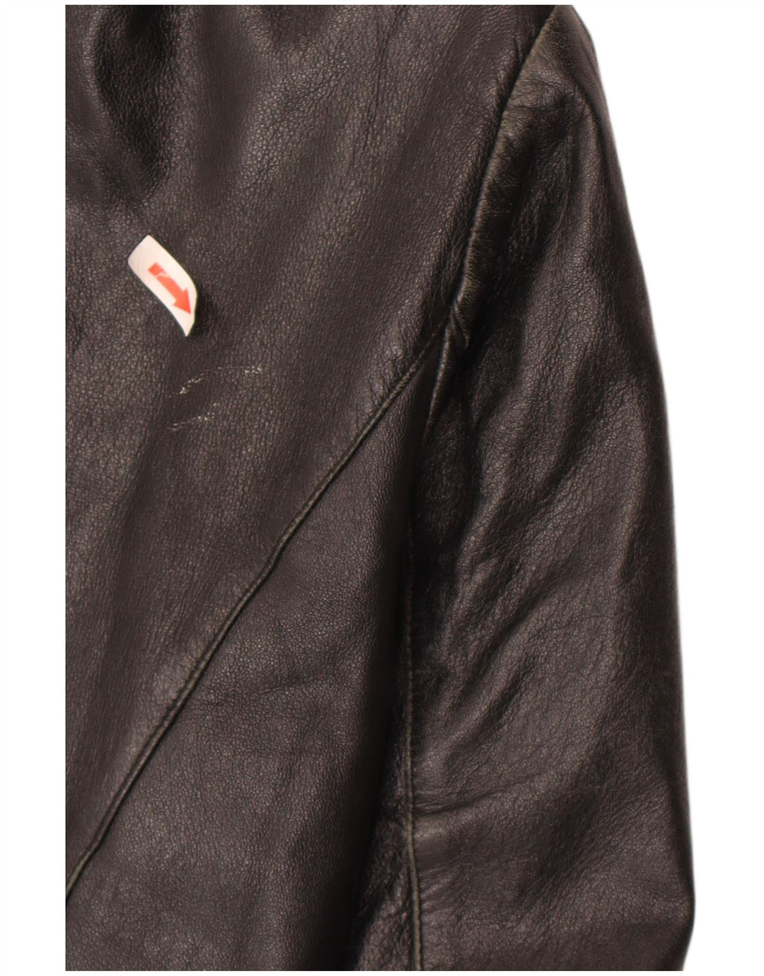 Vintage Damen Lederjacke IT 52 2XL Schwarzes Leder