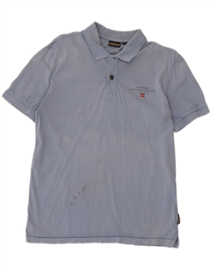 NAPAPIJRI Herren Geographic Poloshirt, Größe L, Blau