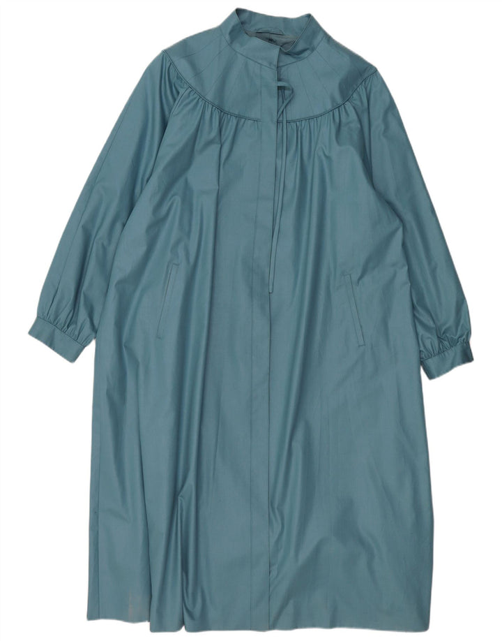 DIOLEN Womens Oversized Trench Coat UK 16 Large Blue Polyester