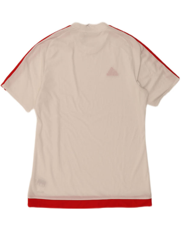 Adidas Herren Climalite T-Shirt Top Large Weiß Polyester