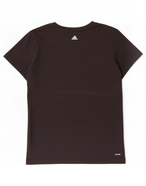 Adidas Damen Climalite Graphic T-Shirt Top UK 20/22 XL Schwarz Baumwolle