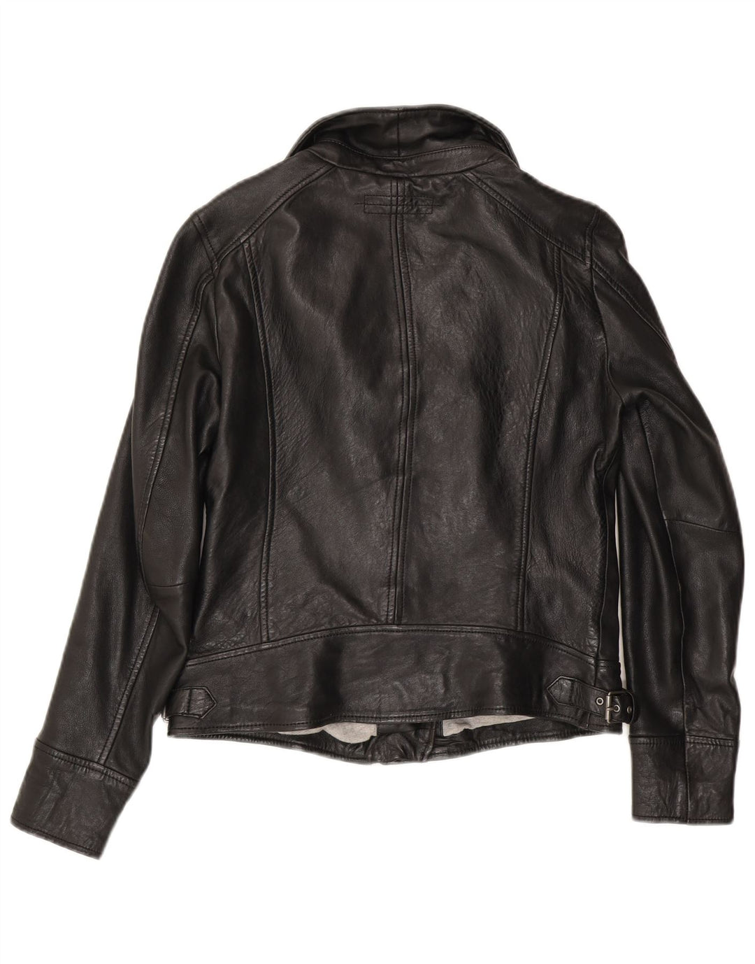 Oakwood Damen-Bikerjacke aus Leder, UK 14, großes schwarzes Leder