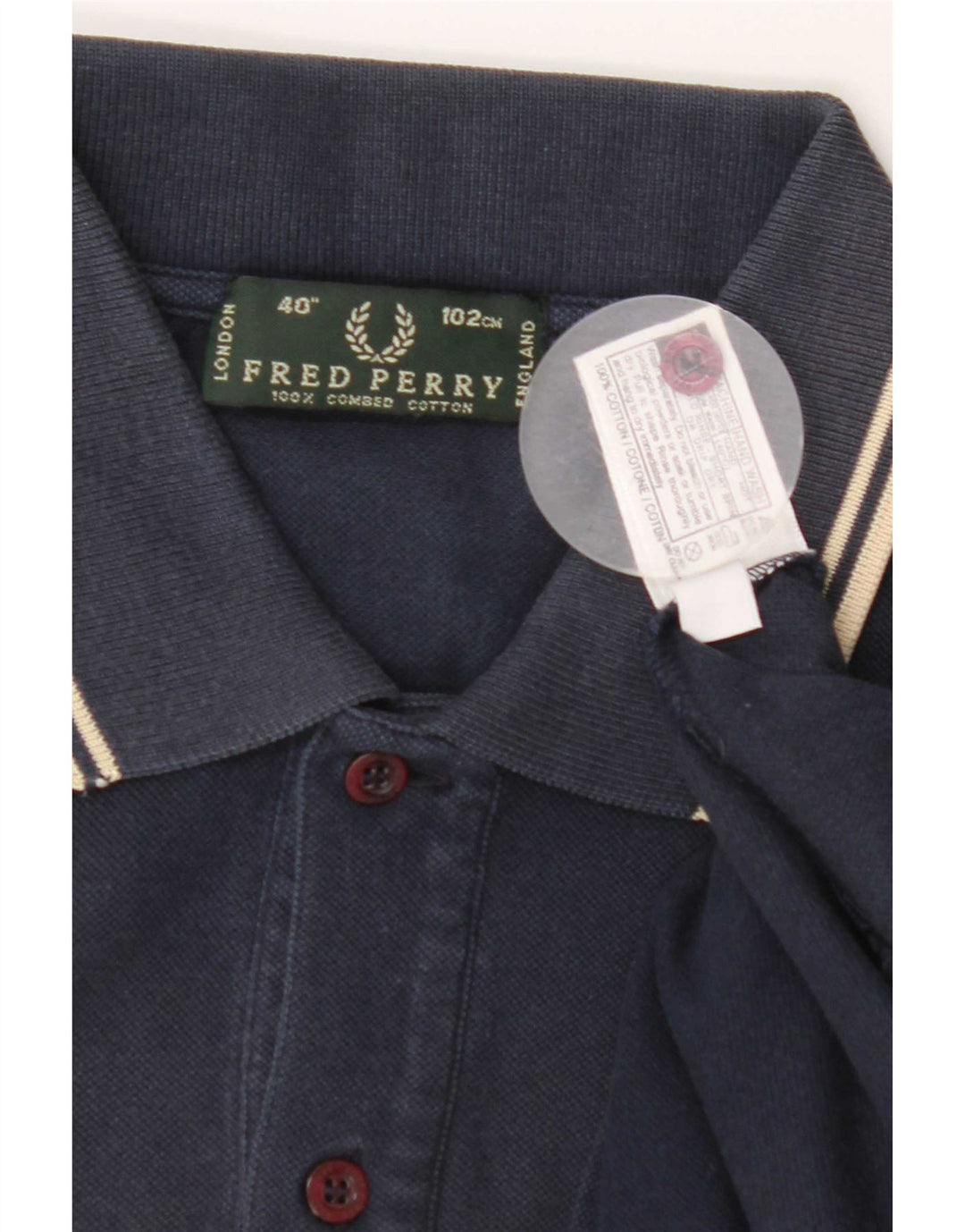 Fred Perry Herren-Poloshirt aus mittelblauer, gestreifter Baumwolle