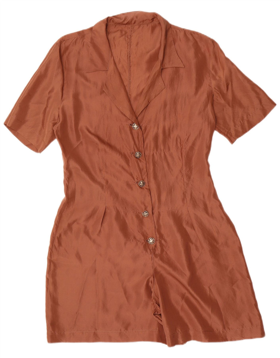 Vintage Damen Playsuit UK 14 Mittelbraun