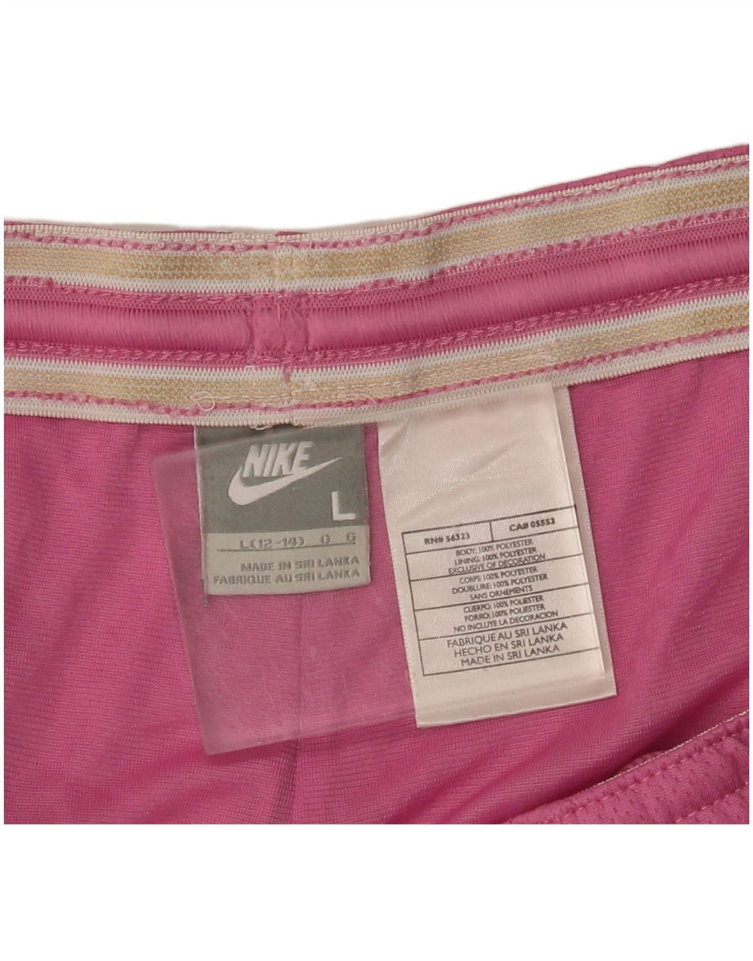 NIKE Damen Sportshorts US 12/14 Large Rosa Polyester