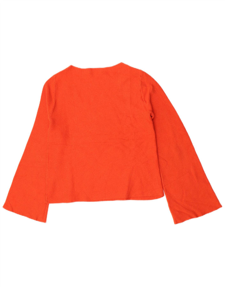 Oasis Damen Top Langarm UK 6 XS Orange Viskose