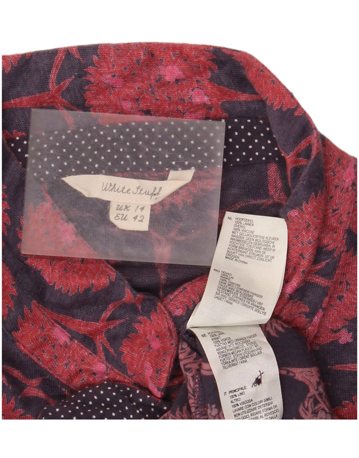 White Stuff Lang geschnittene Damen-Hemdbluse, Größe 40, Marineblau