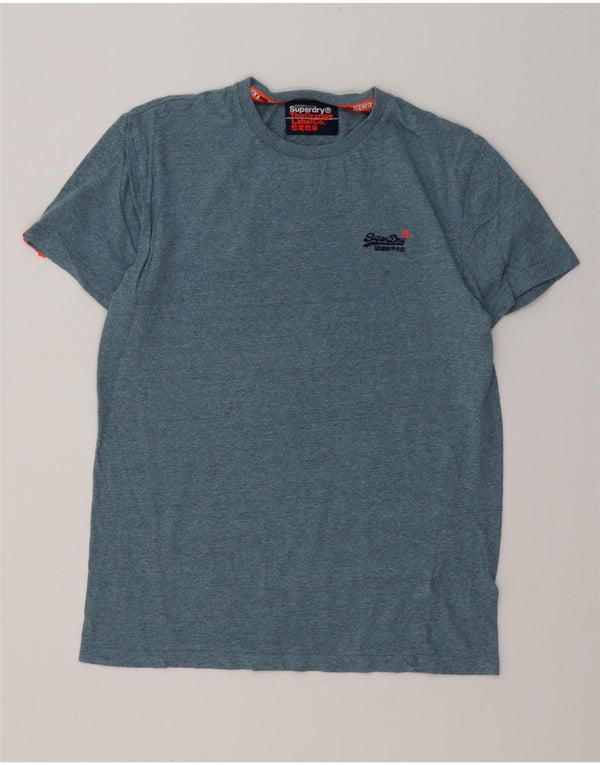 SUPERDRY Herren T-Shirt Top Small Blau Baumwolle